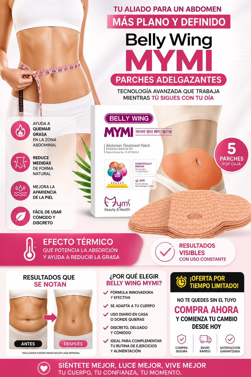 Parche Adelgazante x5 Unidades Abdominal